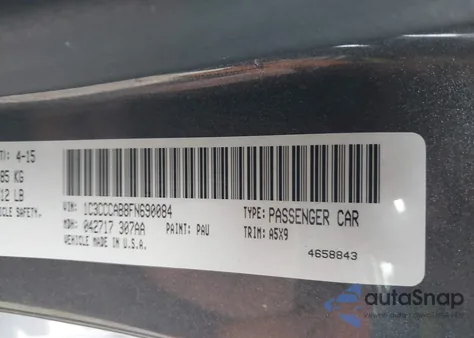 2015 Chrysler 200 Limited from USA, damaged, VIN 1C3CCCAB8FN690084